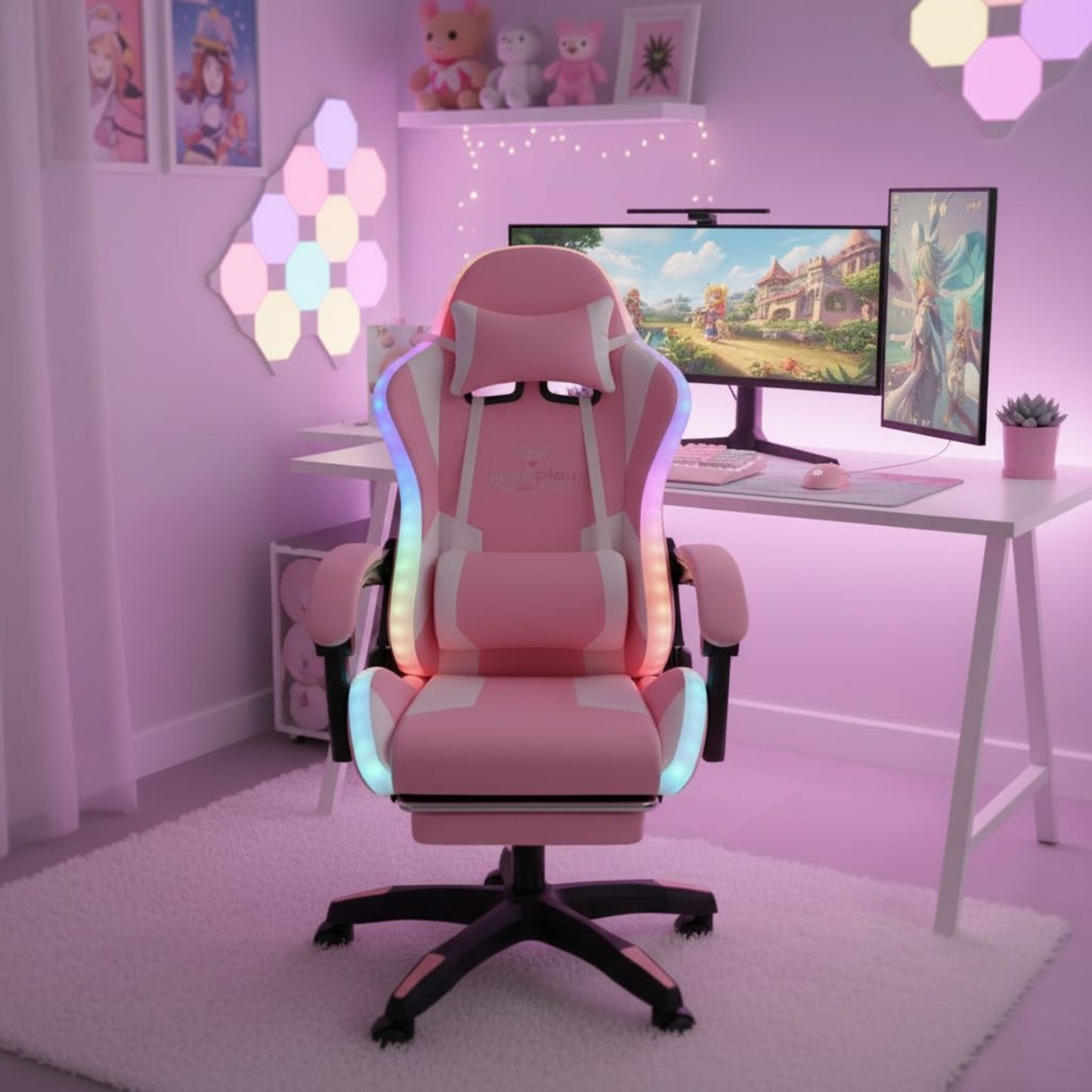 Silla Gamer RGB control reposp masajead